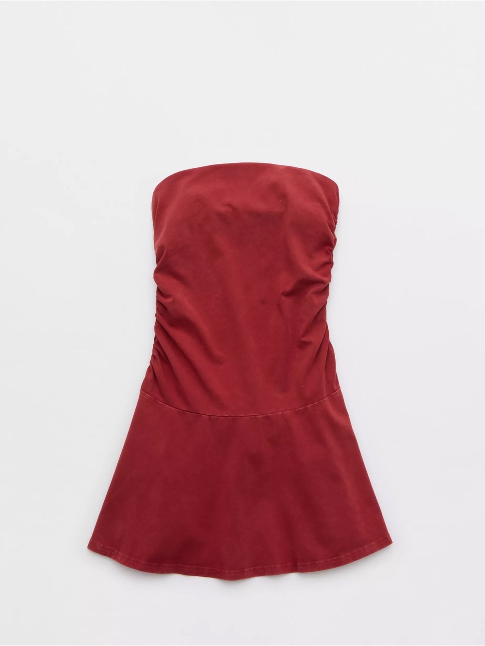 offline by aerie OG sunlight mini active dress with shorts - burgundy (m)